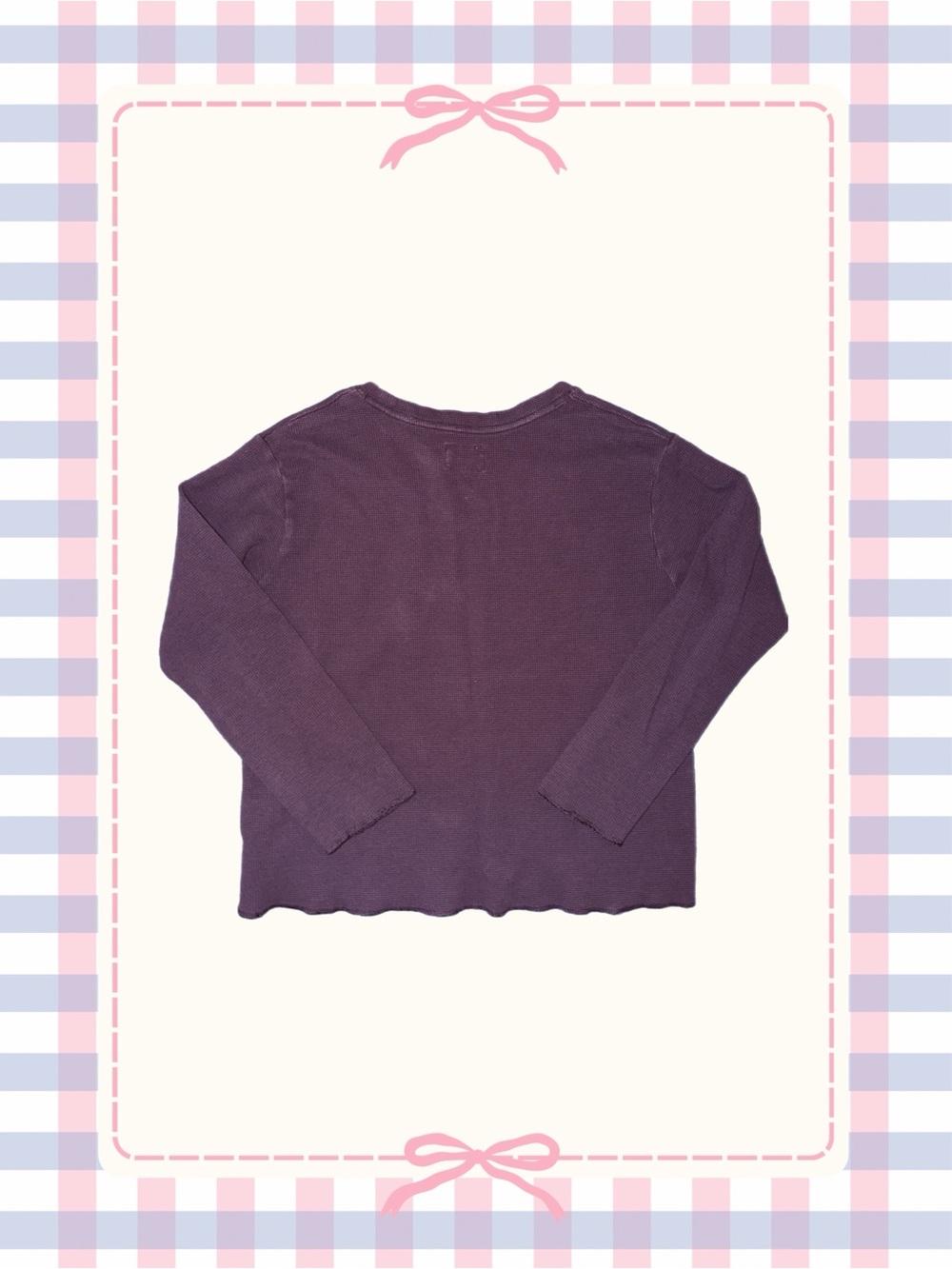 PACT Long Sleeve Purple Ribbed Tee - Picture 2 of 5
